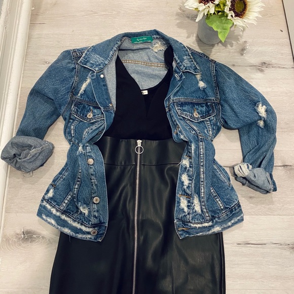 O-Ring Pleather Skirt - Picture 1 of 1